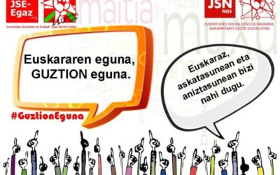 JSE-Egaz eta JSN-NGS: “Euskara askatasunean eta aniztasunean bizi nahi dugu, guztion eguna izan behar delako”