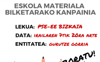 Juventudes Socialistas de Bizkaia lanzan la campaña “ni un niño sin un lápiz”