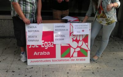 Las JSE-Egaz lanzan su campaí±a de recogida de material escolar