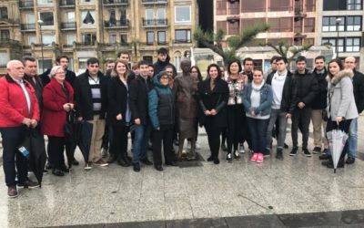Juventudes Socialistas de Euskadi homenajea a Clara Campoamor en el 45 aniversario de su muerte.