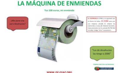JSE-Egaz: “Para hacer enmiendas si hay dinero, para evitar desahucios no”