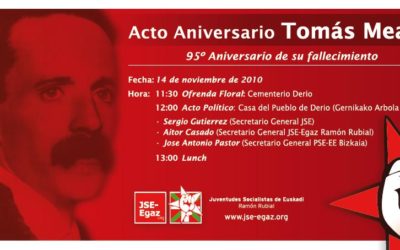 JSE-EGAZ RAMí“N RUBIAL CELEBRARí EL PRí“XIMO DOMINGO EL TRADICIONAL ACTO HOMENAJE A SU FUNDADOR, TOMíS MEABE: