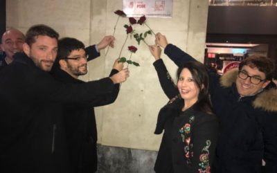 Juventudes Socialistas de Euskadi homenajea en Eibar a su fundador Tomás Meabe.