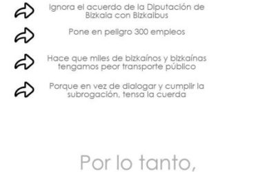 Las Juventudes Socialistas de Bizkaia acusan a Itziar Garamendi de irresponsable y piden que dí© la cara ante la huelga de Bizkaibus