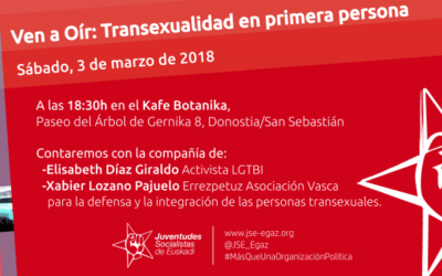 “HazteOir.org invitada especial al coloquio ‘Ven a Oír: Transexualidad en Primera Persona’, organizado por las Juventudes Socialistas”