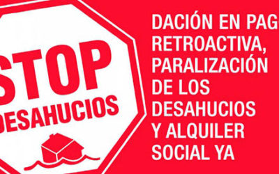 JSE-Egaz Ramón Rubial se suma a la concentración contra los desahucios y recortes sociales del dí­a 17 de noviembre en Bilbao.