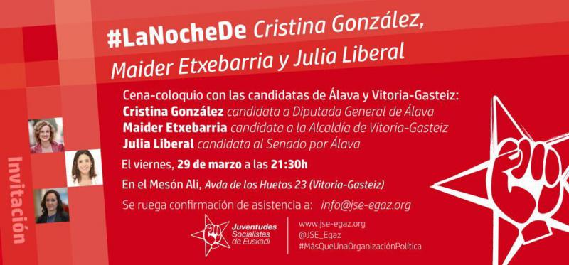 #LaNocheDe Cristina Gonzalez, Maider Etxebarria y Julia Liberal